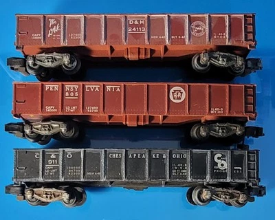 CB11: American Flyer S Gauge Gondola Cars Lot of 3 w/ Wood Plank Inserts - Image 1 of 4