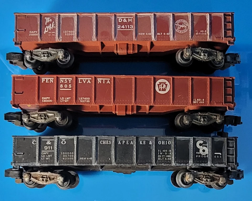 CB11: American Flyer S Gauge Gondola Cars Lot of 3 w/ Wood Plank Inserts - Image 1 of 4