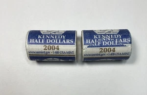 2004-P&D Kennedy Half Dollar Paar Stempelglanz Rollen - Bild 1 von 2