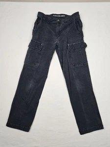 Duluth Pants Mens 35x34 Flex Fire Hose Cargo Black Utility Workwear - Picture 1 of 14