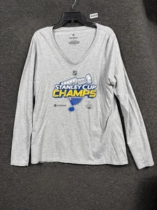 St. Louis Blues Fanatics 2019 Stanley Cup Champs T-Shirt Damen Gr. XL grau  - Bild 1 von 5