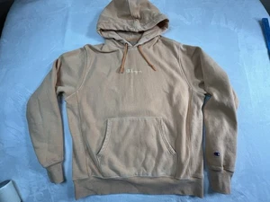 Champion Hombres L Sudadera con Capucha Tejido Inverso Naranja Melocotón Sudadera - Imagen 1 de 10
