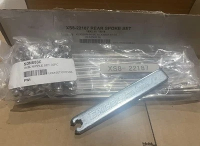 Juego de radios de rueda trasera Excel 18x2,15 Kawi KX 125 250 500 89-02 KDX 250 XS8-21187 Foto 1 de 4