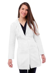 Adar Universal Women's 33" Adjustable Belt Scrub Lab Coat - Picture 1 of 8