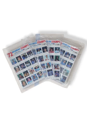 1983 Fleer Baseball Stamp Sheet Complete Set (1-4) - Image 1 of 4
