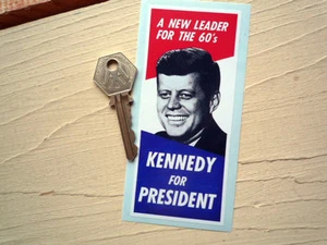 KENNEDY FOR PRESIDENT A NEW LEADER para coche años 60 pegatina - Imagen 1 de 1