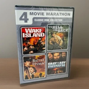 4 Movie CLASSIC World WAR 2 DVD AUDIE MURPHY TO HELL & BACK Wake Island NEW - Picture 1 of 4