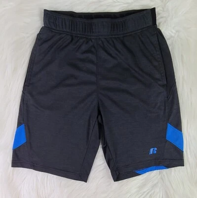 Pantalones Cortos Russell Dri Power Active Wear Niños Talla Mediana 8 Cordón Negro Azul Foto 1 de 4