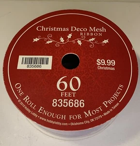 1 Roll Purple Christmas Deco Mesh Ribbon 2.5"x60 Feet Hobby Lobby 2010 NEW-READ - Picture 1 of 8
