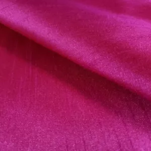 FUCHSIA RED FAUX SILK POLY DUPIONI FABRIC TWO TONE IRREDESCENT 60" BY THE YARD - Picture 1 of 7