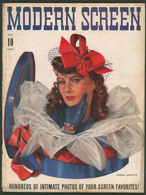 Modern Screen Magazine May 1941 Barbara Stanwyck ~Judy Garland~ Veronica Lake Foto 1 de 4