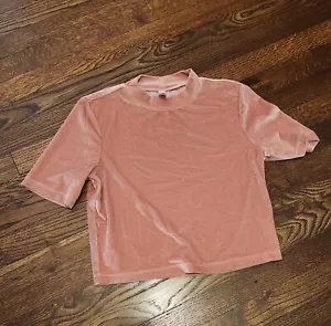American Apparel Pink Velvet Babydoll Tshirt Size M - Picture 1 of 4