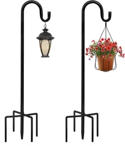 Adjustable 48" Shepherd Hooks - 2 Pack for Outdoor Decor and Lighting - Picture 1 of 12