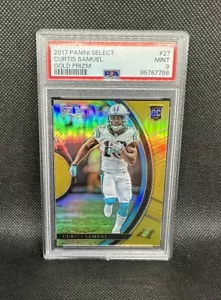 2017 Curtis Samuel Panini Select #27 Prizm Gold 3/10 RC Bills Rookie PSA 9 Mint - Picture 1 of 2