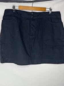 Forever 21 Denim Mini Skirt Plus size 1X Black New With Tags - Picture 1 of 12