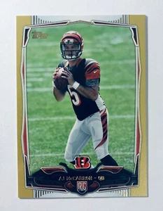 AJ McCarron Gold Rookie 2014 Topps #381 Serial #1939/2014 Cincinnati Bengals - Bild 1 von 2