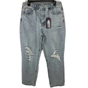 NEW! NOBO High-Rise Relaxed Fit Jeans Junior’s (15) Distressed Button Fly NWT - Picture 1 of 5