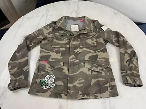 Superdry The Rookie Embellished Sequin Military Camo Army Green Jacket - UK 12 - Picture 1 of 17