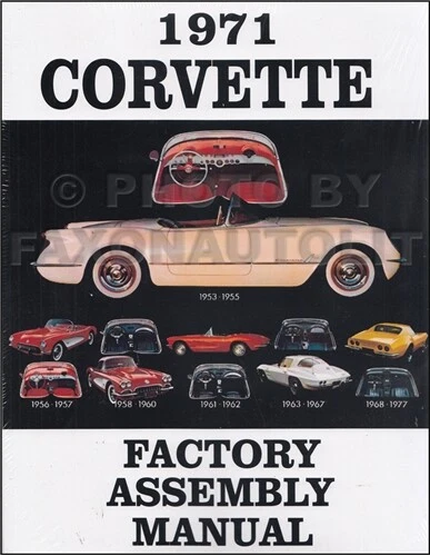 1971 Corvette Factory Assembly Manual 71 Exploded Views of Chevrolet Parts Chevy - Image 1 of 1