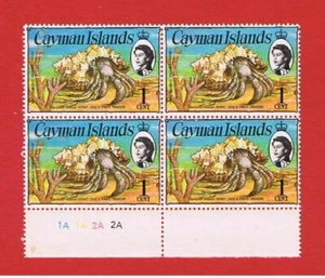Cayman Islands #331  MNH OG  block of 4 Crab & Gold  Free S/H - Picture 1 of 1