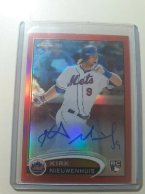 2012 Topps Chrome AUTO KIRK NIEUWENHUIS Autograph Red Refractor # 7/25 card #192 - Image 1 of 4