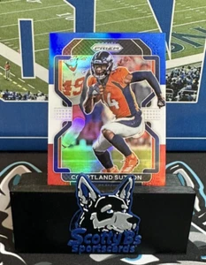 Panini Prizm 2021 rojo blanco y azul Prizm #198 - Courtland Sutton - Broncos - Imagen 1 de 3