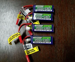 4 TURNIGY  NANO TECH 300mAh 2S 7.4 35 70C LIPO BATTERY 1/24 Losi  Truggy CARISMA - Picture 1 of 1