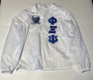 Augusta Phi Xi Psi Windbreaker Jacket Adult Medium White - Picture 1 of 10