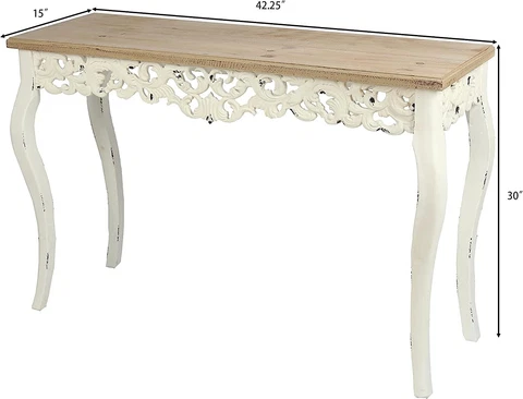 Wooden carved Victorian console table Cover