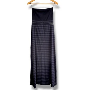 NWT Hurley Strapless Black & Grey Maxi Dress Medium - Picture 1 of 5