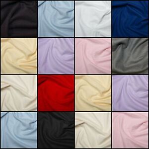 Plain Coloured Wincyette Flannel Brushed 100% Soft Cotton Fabric - 12 Colours