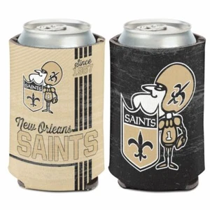 NEW ORLEANS SAINTS 2 SIDED SOFT FOAM CAN BOTTLE COOZIE COOLER KOOZIE LICENSED - Picture 1 of 1