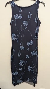 Byer Too Y2K Dark Floral Sheath Style Kerchief Dress Size M Fairy Whimsigoth - Picture 1 of 14