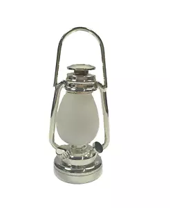 Puppenhaus Silber Öl Lampe Laterne Miniatur LED Batterie Beleuchtung - Bild 1 von 9