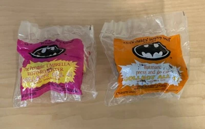 De colección 1991 McDonald's Happy Meal Batman Returns Batman & Penguin Lote de 2 Foto 1 de 2