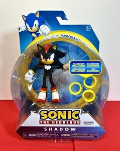 2023 JAKKS Pacific Sonic The Hedgehog Action Figure: SHADOW (w/ 3 Rings) - Picture 1 of 3