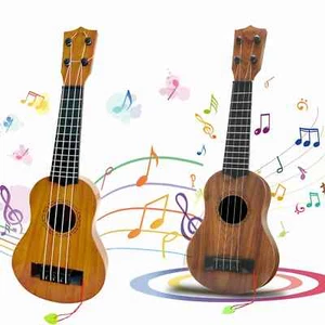 Kinder Spielzeug Ukulele Kindergitarre mit Plektrum Musikspielzeug 17 Zoll 4 Saiten Educatio... - Bild 1 von 7
