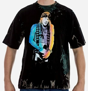 T-shirt Axl Rose taglia XXL nera cotone sbiancamento serigrafia Air Brush - Foto 1 di 2