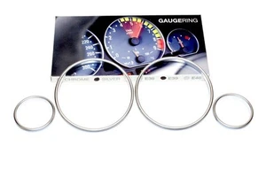 BMW E38 E39 E53 540i X5 Titan Silver Instrument Cluster Speedometer Gauge Rings - Picture 1 of 5