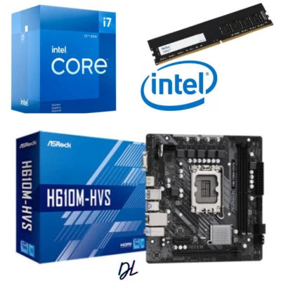 Intel Core i7 12700F + Asrock H610M-HVS Motherboard + 32GB DDR4 RAM BUNDLE - Image 1 of 4