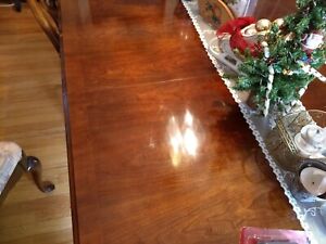 7 pc.Cherry Wood Dining Set, Replicas by Thomasville Used seats 6-12 2 leaves 