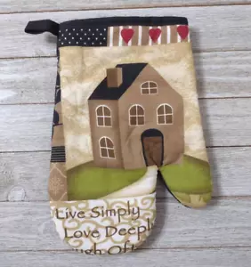 Better Home Live Simply Love Deeply Laugh Often Decorative Oven Mitt - Imagen 1 de 2
