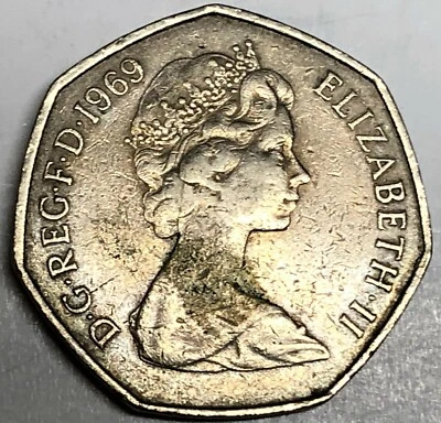 # C4246     GREAT BRITAIN     COIN,     50  PENCE    1969 - Image 1 of 2