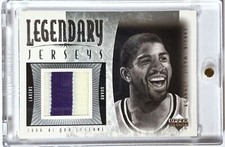 2001 Upper Deck Magic Johnson #PATCH Game Worn 2 Color Jersey - Rare