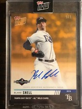 2019 Topps Now #PS-149F Blake Snell Tampa Bay Rays AUTO AUTOGRAPH 1/1