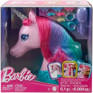 Barbie Doll Unicorn Styling Head Mane with Styling Accessories Shimmer Stickers - Picture 1 of 6