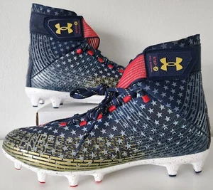 NEW Under Armour Highlights Lux MC LE Team USA Freedom Football Cleats Sz 11.5 - Picture 1 of 9