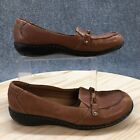 Clarks Shoes Womens 7.5 M Loafer Flats Brown Leather Casual Slip On Round Toe