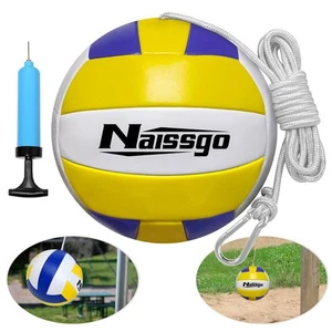 Tetherball Ball und Seil Set, Set mit Metallhaken, Ballpumpe blau  - Bild 1 von 7
