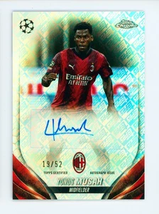 2023-24 Yunus Musah Topps Chrome Toppsfractor AC Milan Autographed Card 19/52 - Picture 1 of 3